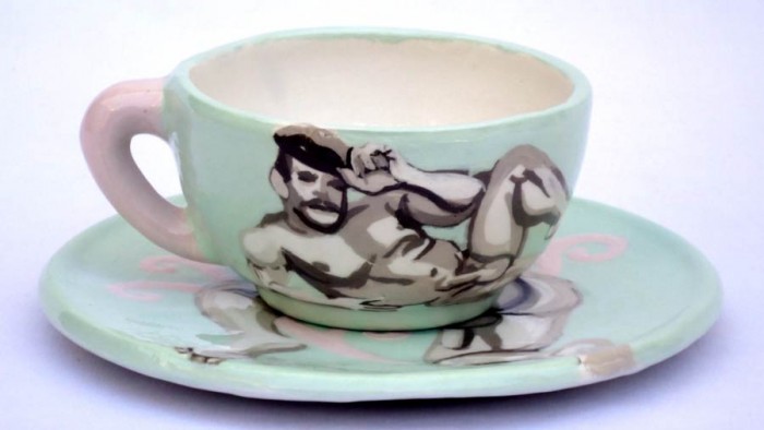 "Army Forces". Small tea cup and saucer